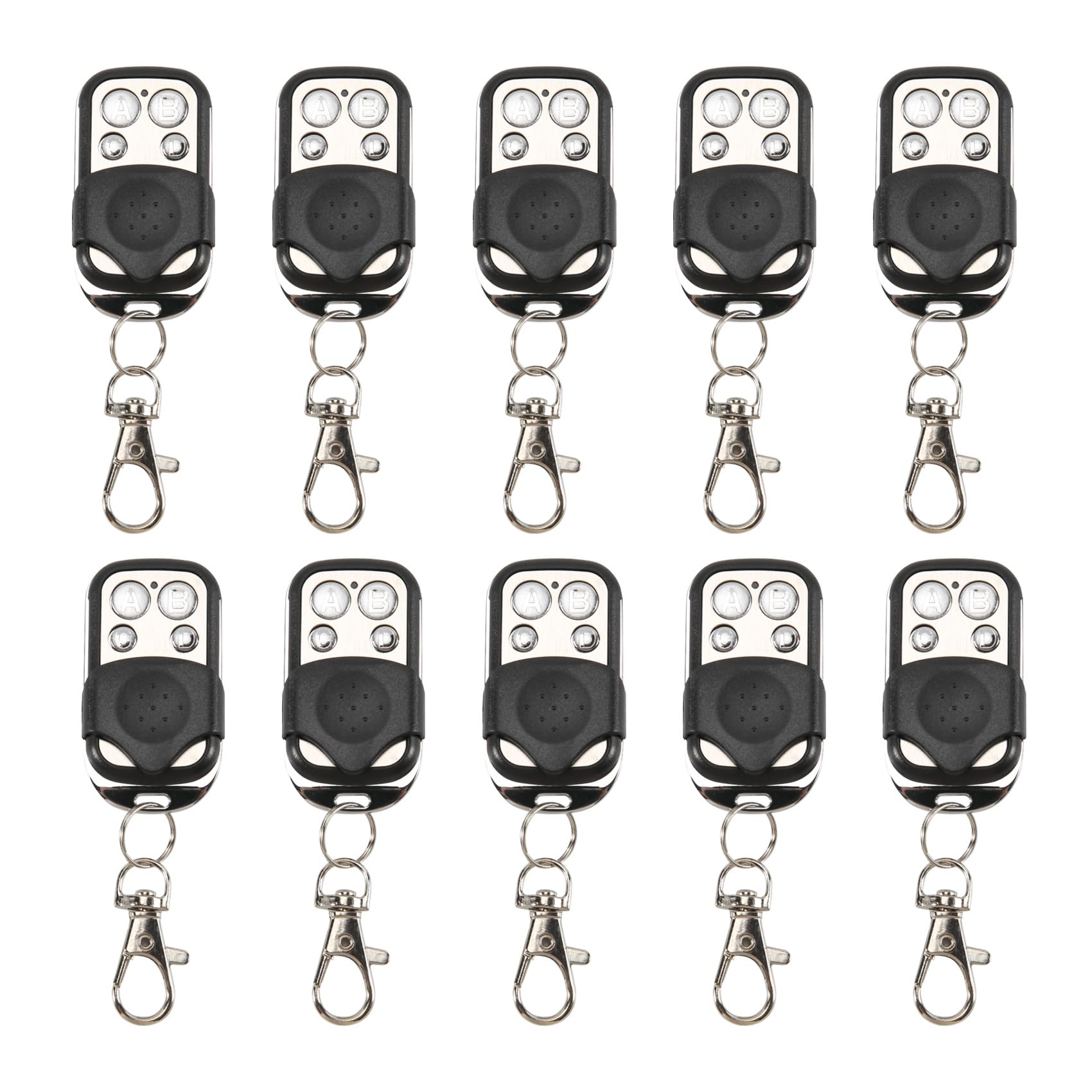 muqeu 10 Pcs Garage Door Remote Control 433Mhz for Car Garage Door Gate Cloning Remote Control Key