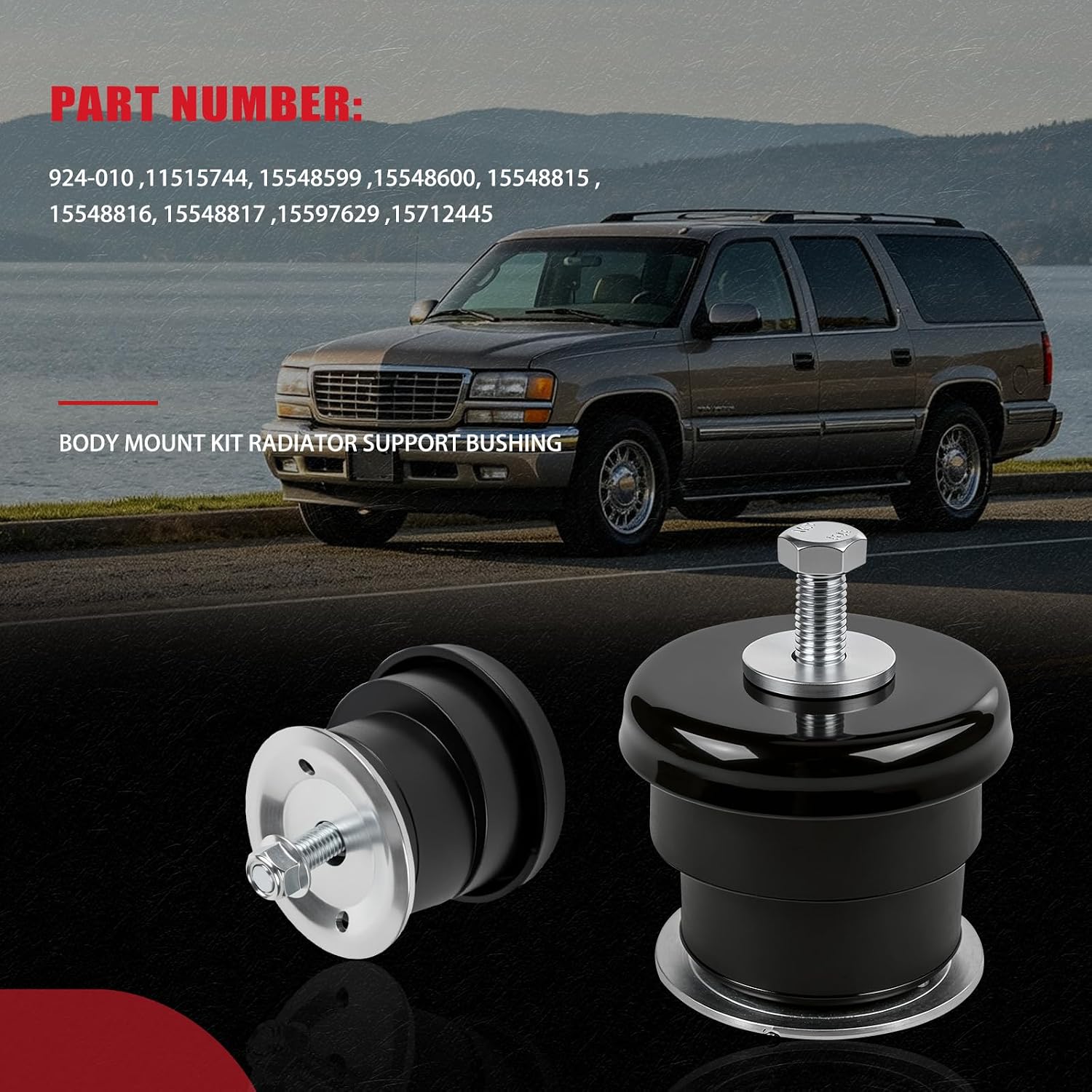 924-010 Body Cab Mount Bushing Kit for GMC Chevy Cadillac 1988-2002 (2PCS)