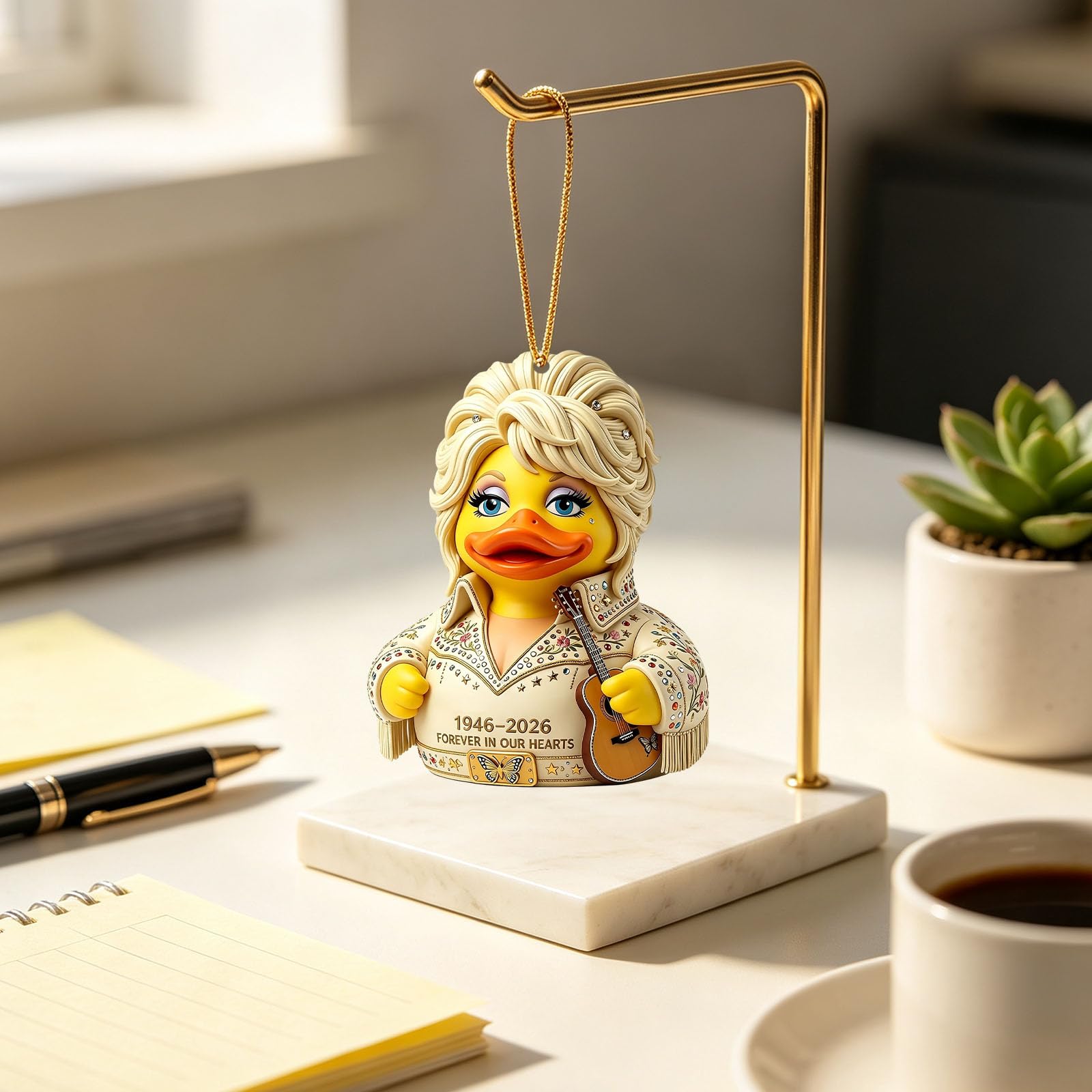 2D Parton Memorial Duck, Dolly Memorial Duck Acrylic Hanging, #D