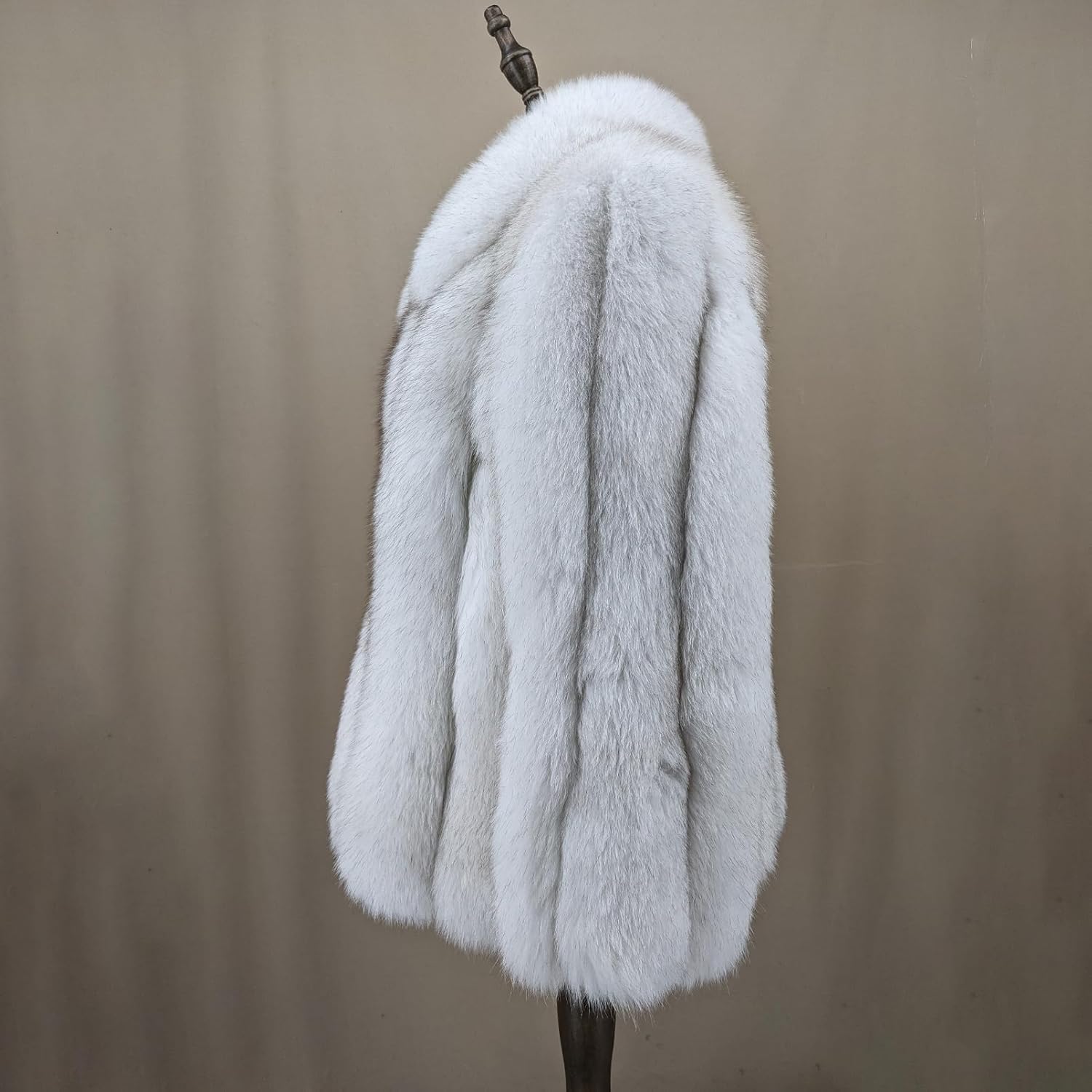 LVCOMEFF Natural European Fox Fur Coat Luxurious Jacket Winter Furry Plush Warm Winter