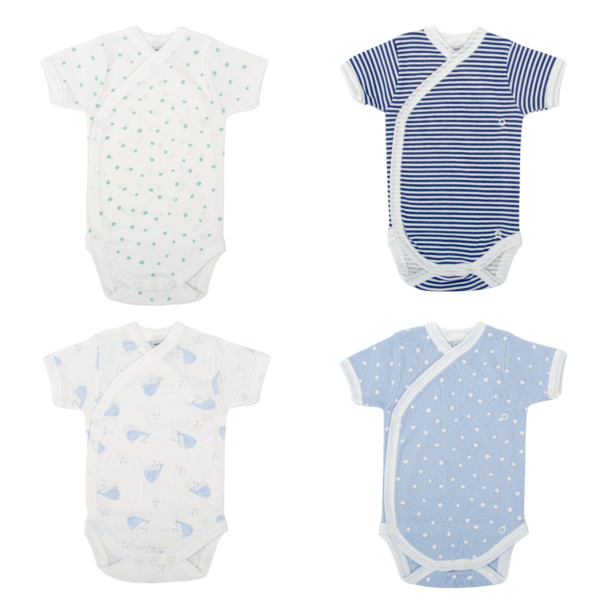 BABIDU Body niemowlęce z krótkim rękawem, 100% miękka, oddychająca bawełna, unisex, odzież dla niemowląt, chłopców i dziewczynek, body dla noworodków, idealne do skóry wrażliwej i na co dzień