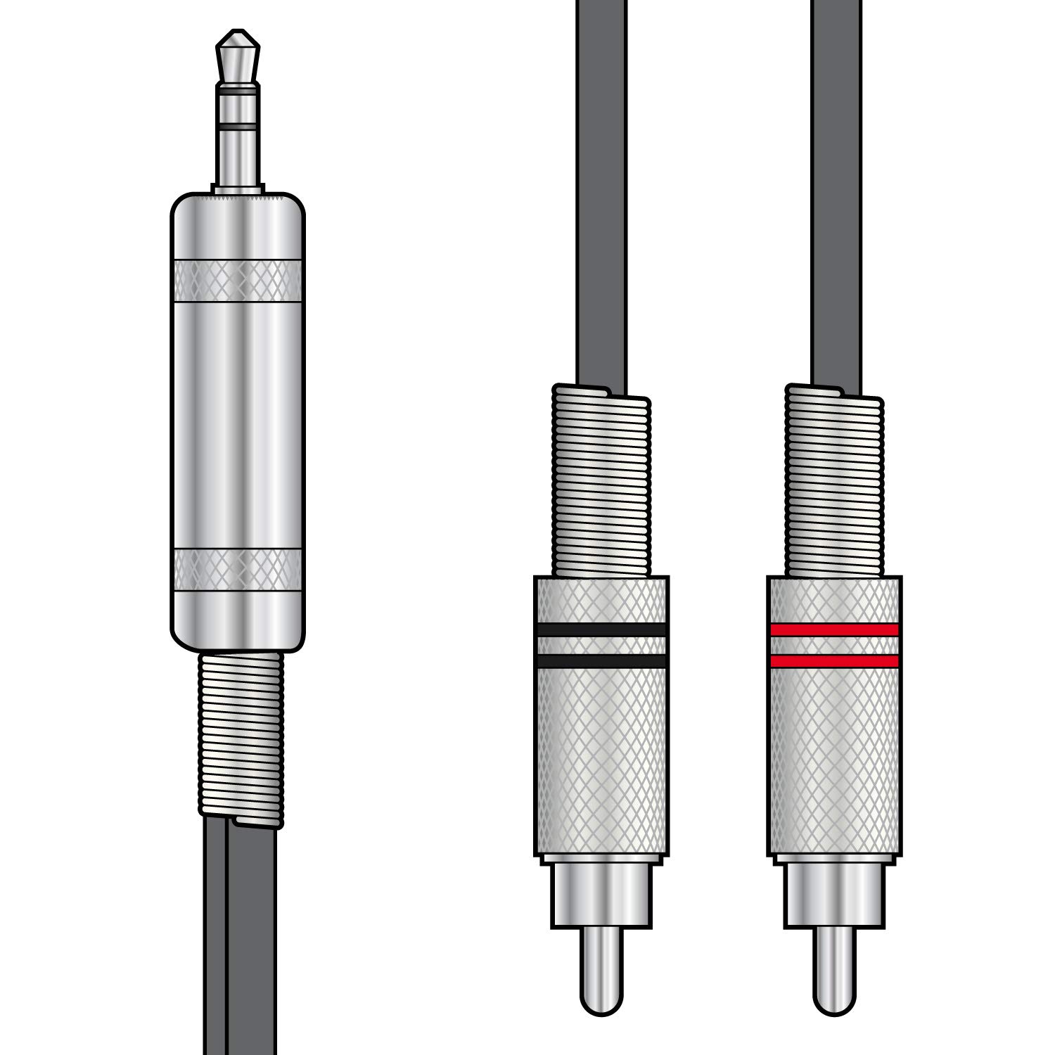 Citronic 3.5mm TRS To 2x RCA Classic Audio Cable (3.0m)