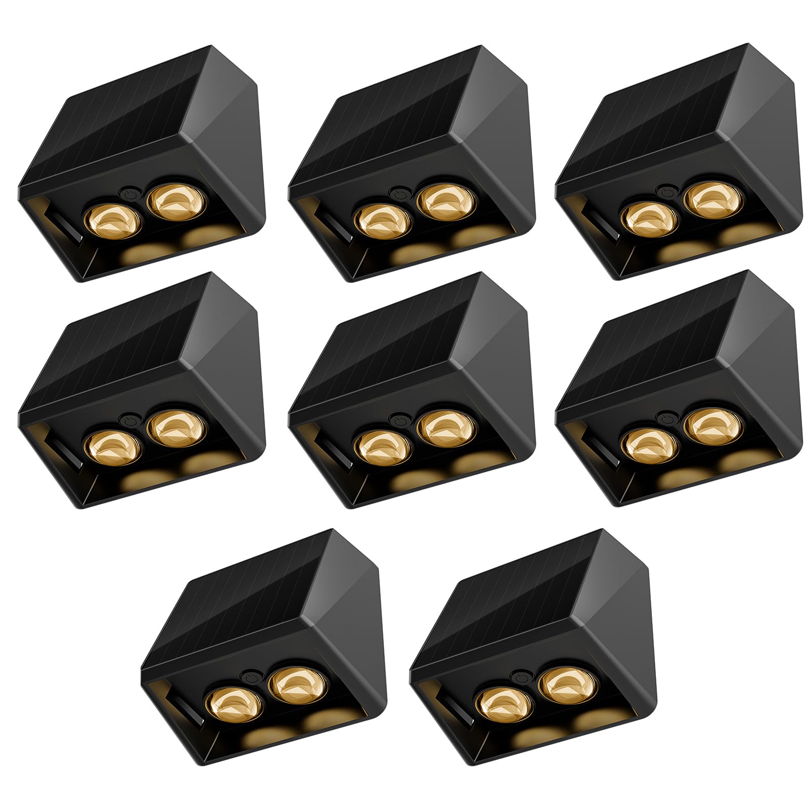 Quntis Applique Murale Exterieur Solaire Lot de 8, avec 11 RGBCW Modes
