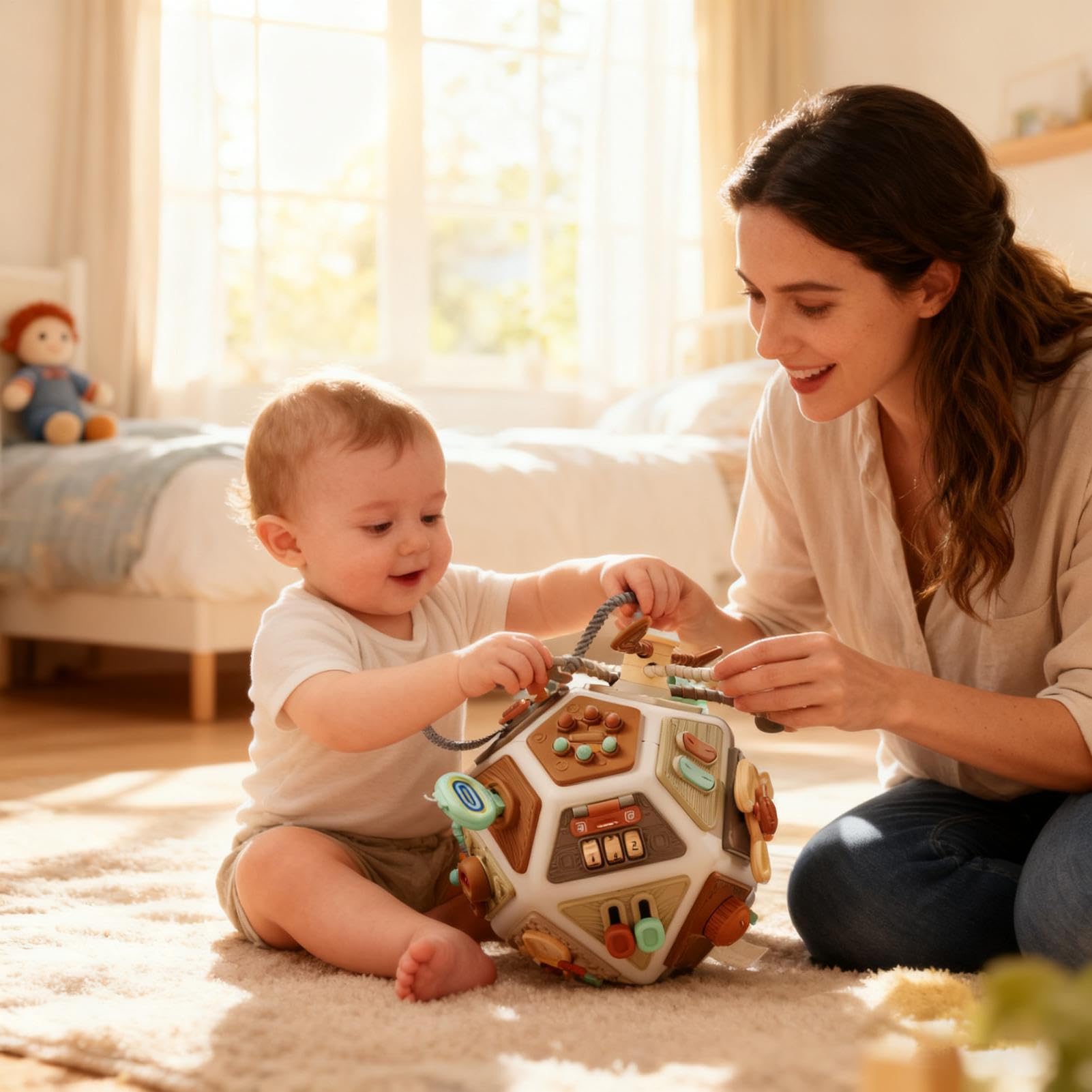 Cubo di attività educativa, educazione prescolare, giocattolo da viaggio, per bambini e bambine 6 in su