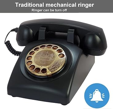 Antique Phones Corded Landline Telephone Vintage Classic Rotary Dial Home Phone of 1930s Old Fashion Business Phones Home Office Decor Landlines