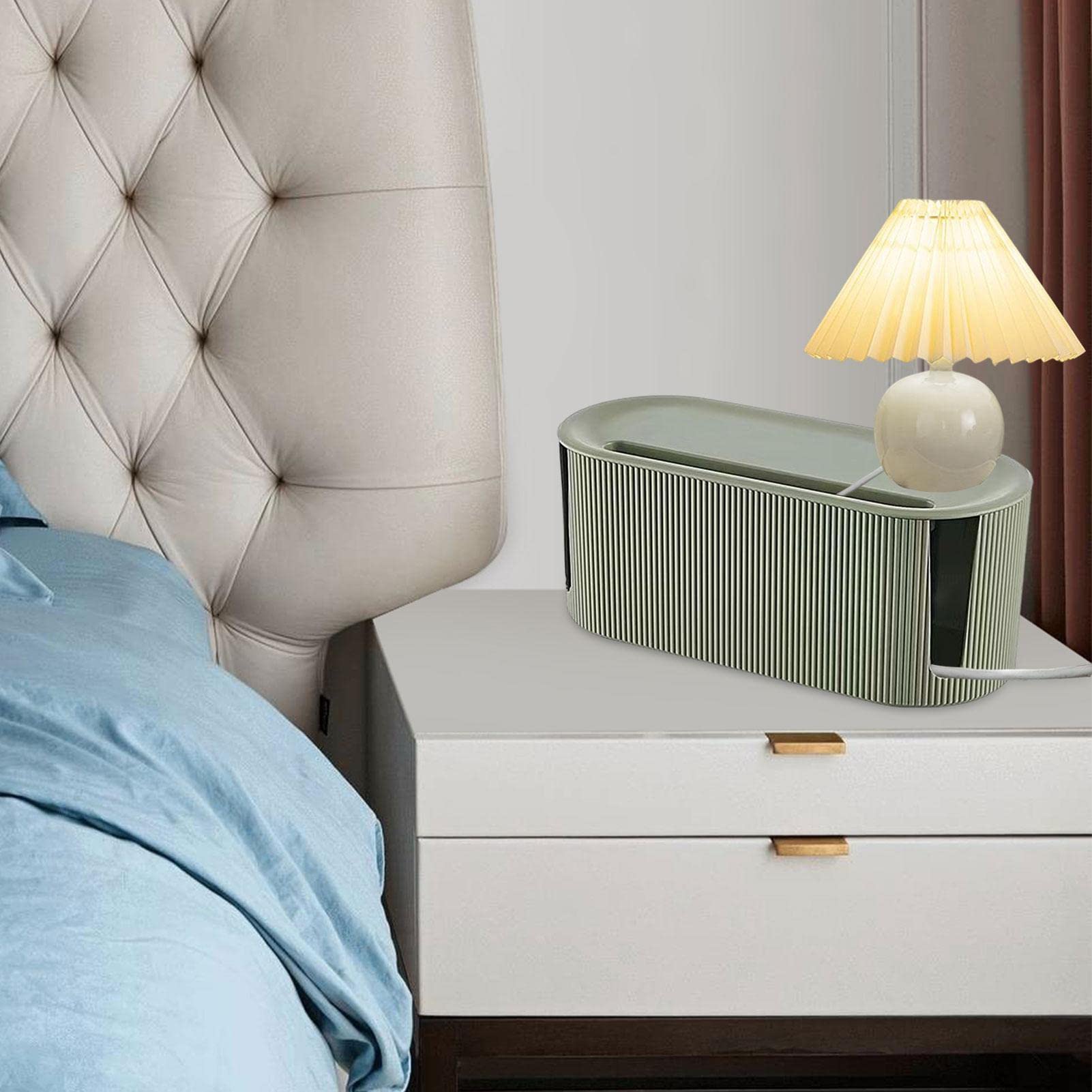 Caja de gestión de cables, caja de gestión de cables para el hogar, estuche de gestión de cables de enchufe, organizador de cables de gran capacidad, ocultar y ocultar bloques de extensión y cables