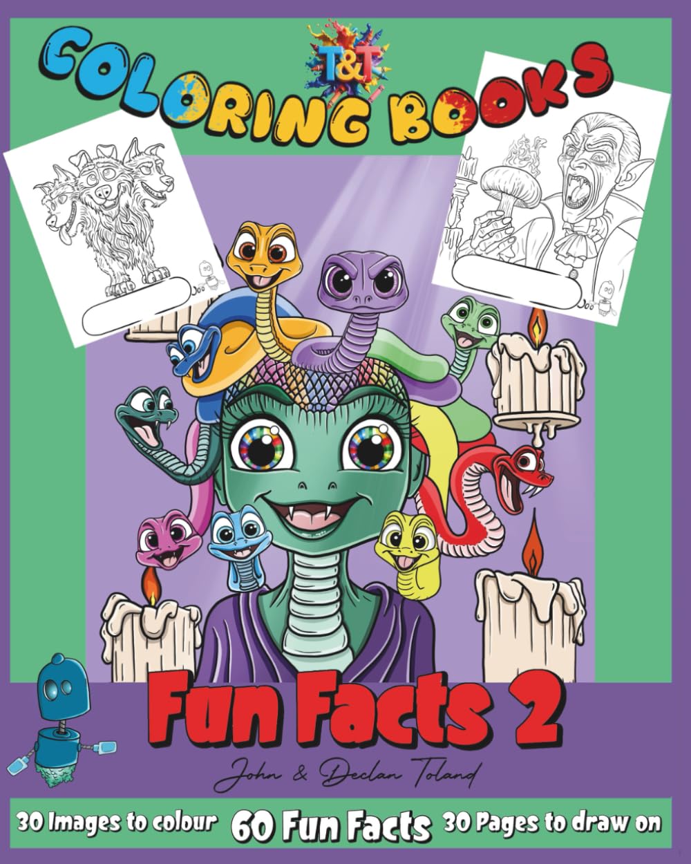 FUN FACTS 2: MYTHICAL CREATURES MONSTERS & FANTASY COLOURING BOOK; Perfect For kids and adults, Featuring beautifully hand-drawn images of dragons, unicorns, fairies, and other fantastical beings.