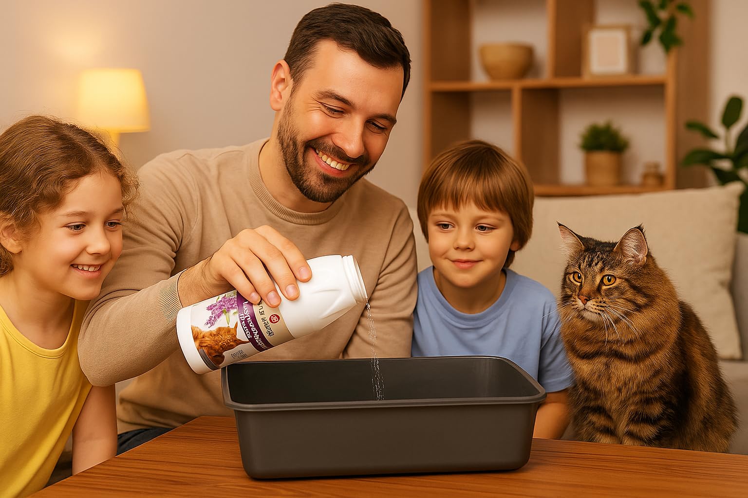 Flamingo Neutralizador de Olores Gatos – con Relajante Aroma a Lavanda – 750g – neutraliza los olores desagradables – asegura una Bandeja Siempre Fresca y Limpia (Paquete de 6)