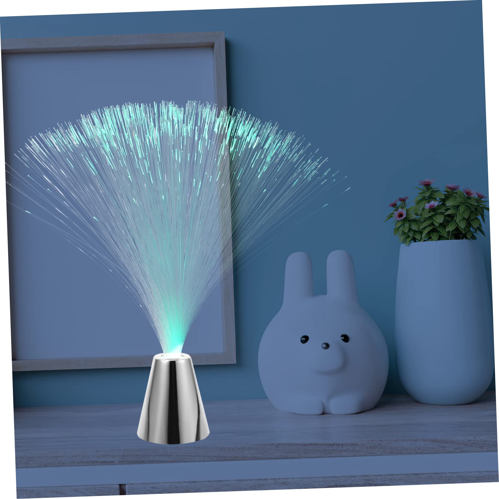 Veemoon Fiber Optic Lights 2 Pcs Changing Color Fiber Optic Lights for Party Wedding Home Decor Battery Operated