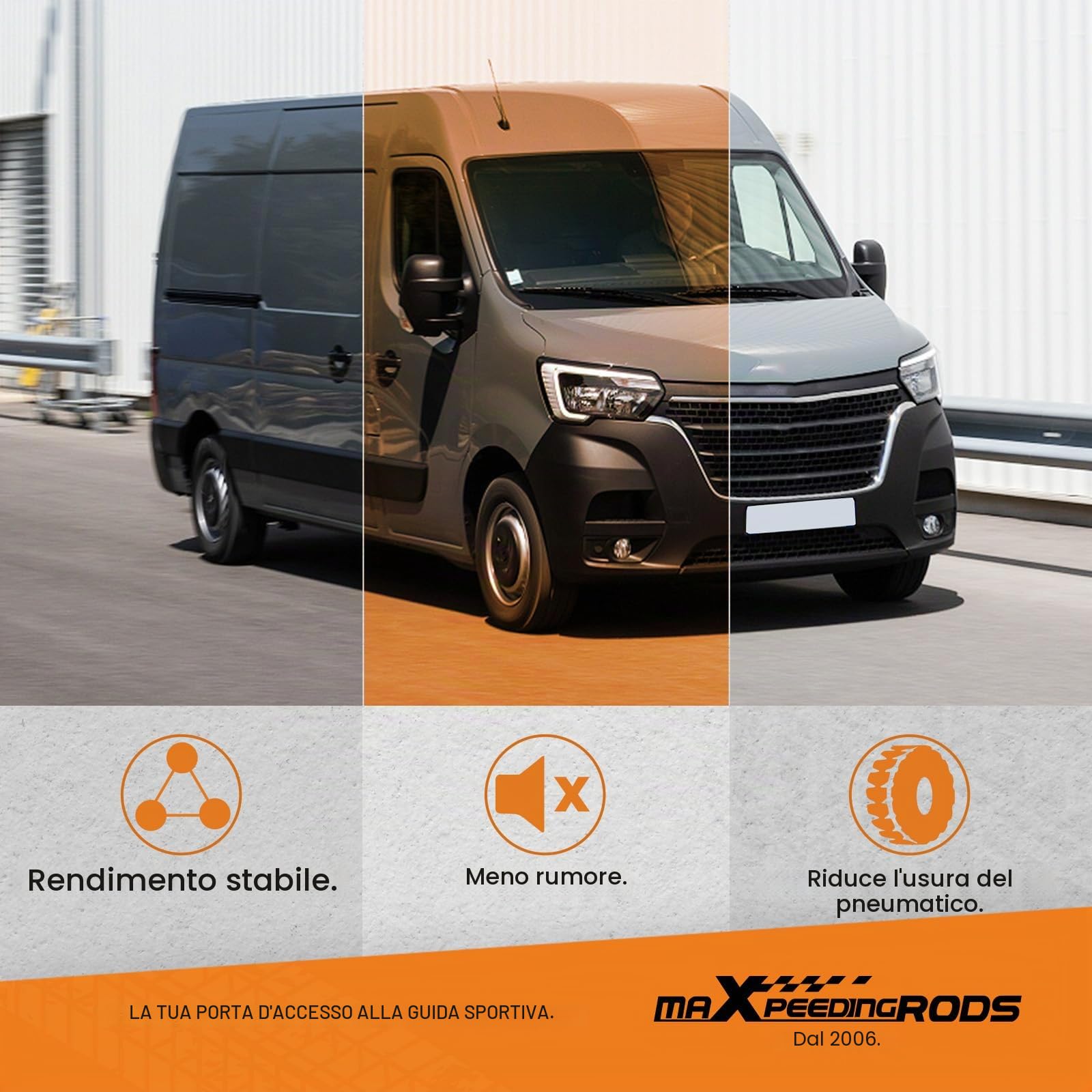 maXpeedingrods KIT Sospensioni Aria + Compressore per Opel Movano, per Renault Master 2010-2024 4000kg