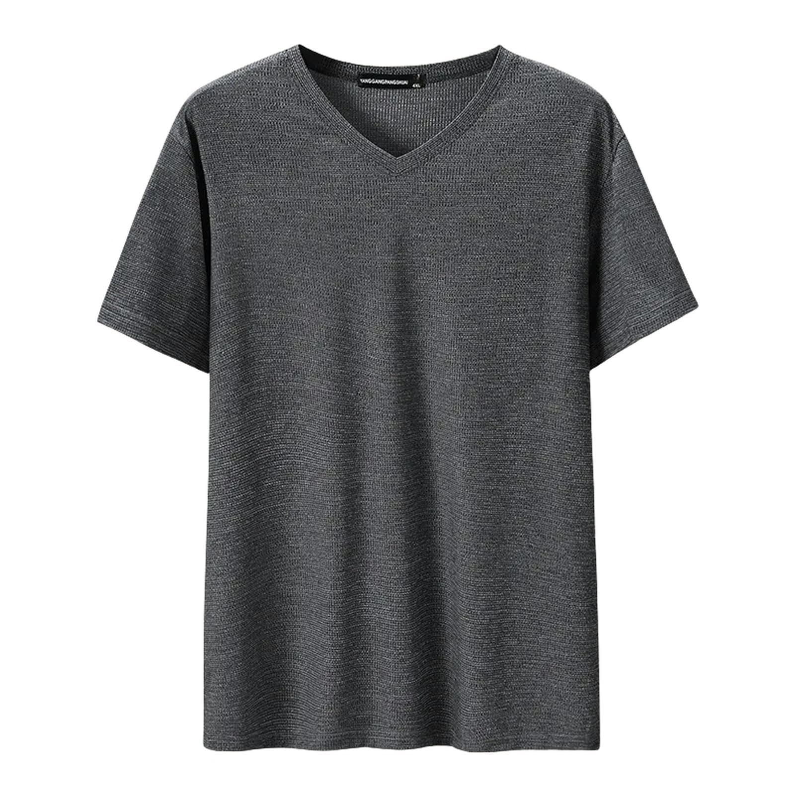 TEidea Męskie T-shirty Letnie Plus Size Casual T Shirt Cienki Facet Luźny Oddychający Krótki Rękaw, Y, 10XL
