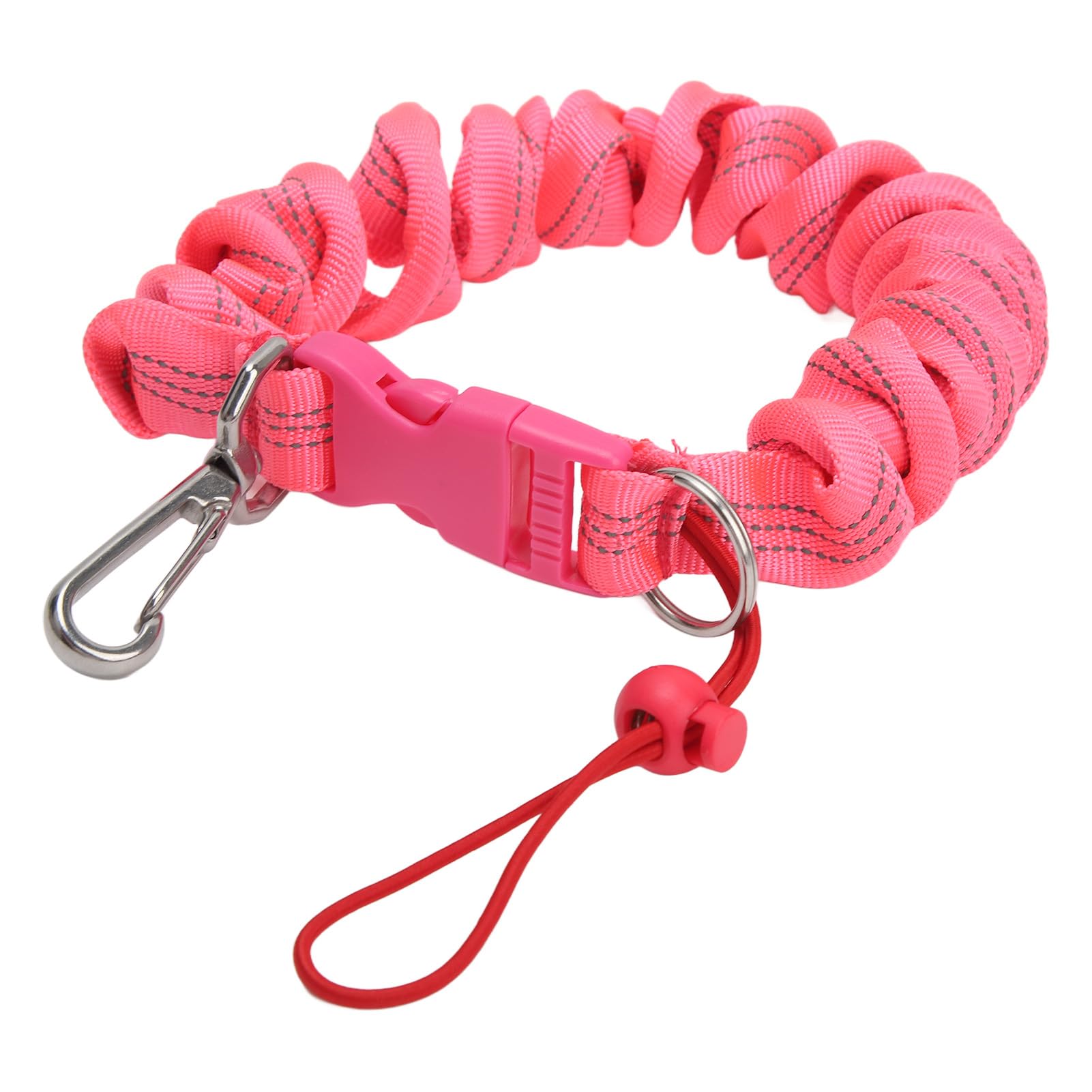 Diving Camera Lanyard Diving Lost Rope Anti Lost Rope Camera Hook Spring Rope SLR Hook Buckle Lanyard Stainless Steel Wire Safety Rope for Underwater Diving (Pink)