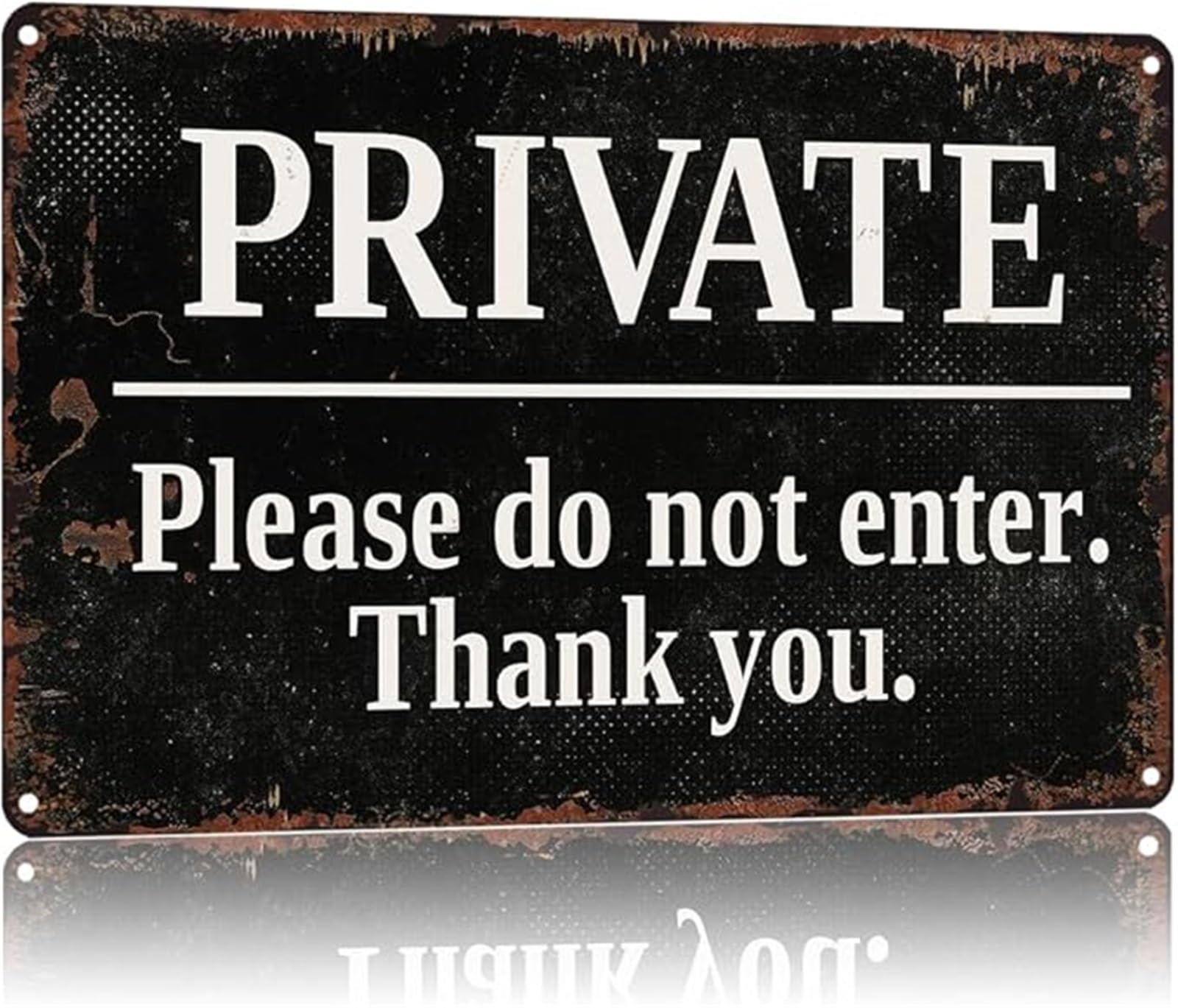 NWPNLXEA Humorous Private Space Sign Keep Out Vintage Tin Sign for Study Wall Decor 8 X 12 in