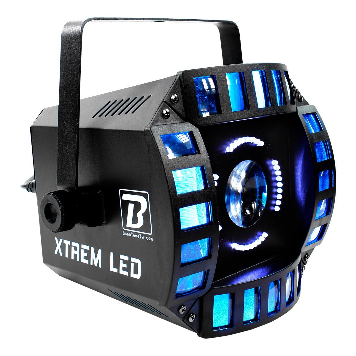 Jeu de lumières à led BOOMTONEDJ Xtrem Led, 3 effets en 1, effets pré-programmés, 4 modes de fonctionnements, DMX , idéale pour Fête, Soirée, Bar, Anniversaire, Club, DJ Disco, effet wouaou assuré !!