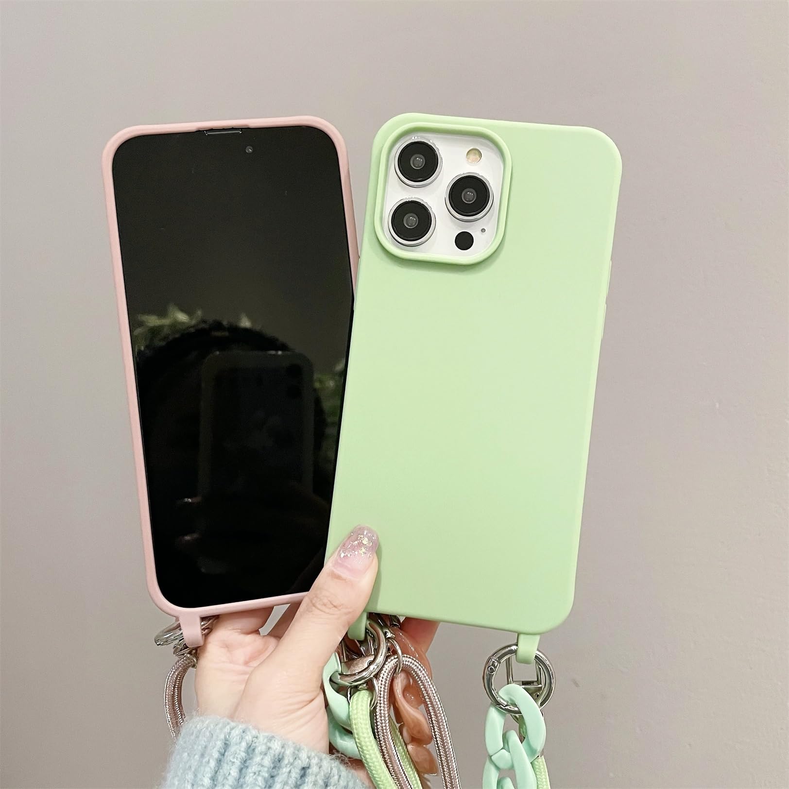 Custodia Per IPhone XR Con Cinturino Tracolla In Nylon E Silicio – Rosso – Cover Protettiva Con Cordino Per Mani Libere - 2