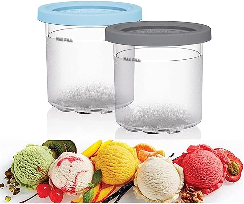 Miniatura 1 de 246 Pintas de creami, para contenedores de pintas de crema ninja, 16 onzas, sin BPA, apto para lavavajillas, compatible con máquina de helados serie