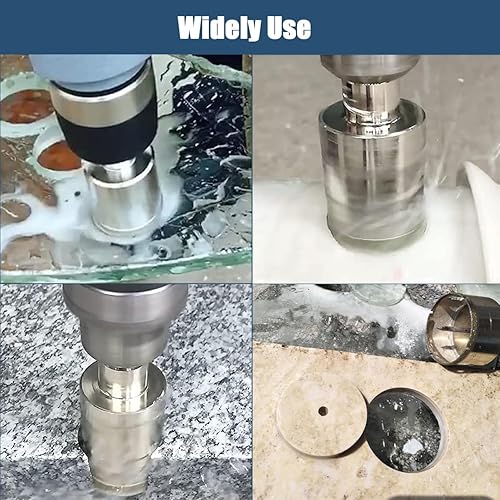 Miniatura 4 de Sierra perforadora de diamante de 1-14 pulgadas con broca piloto, sierra de agujero recubierta con punta de azulejos con broca guía en el centro