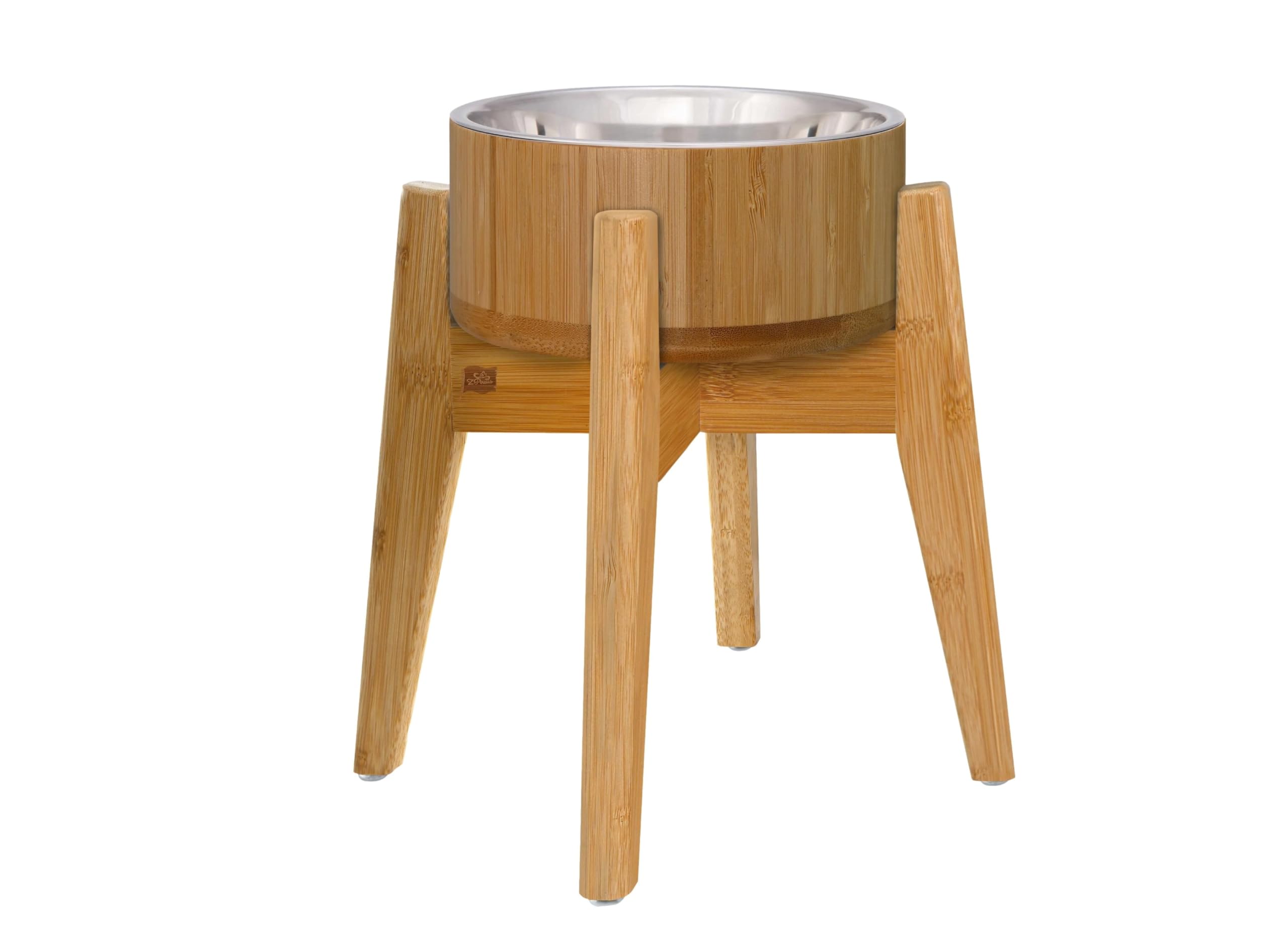 Slow Feeder Dog Bowls for Large Breed - 12-inch High Elevated, Raised Single Food Station - Detachable Parts, Suitable for Treats, Wet/Dry Pet Foods