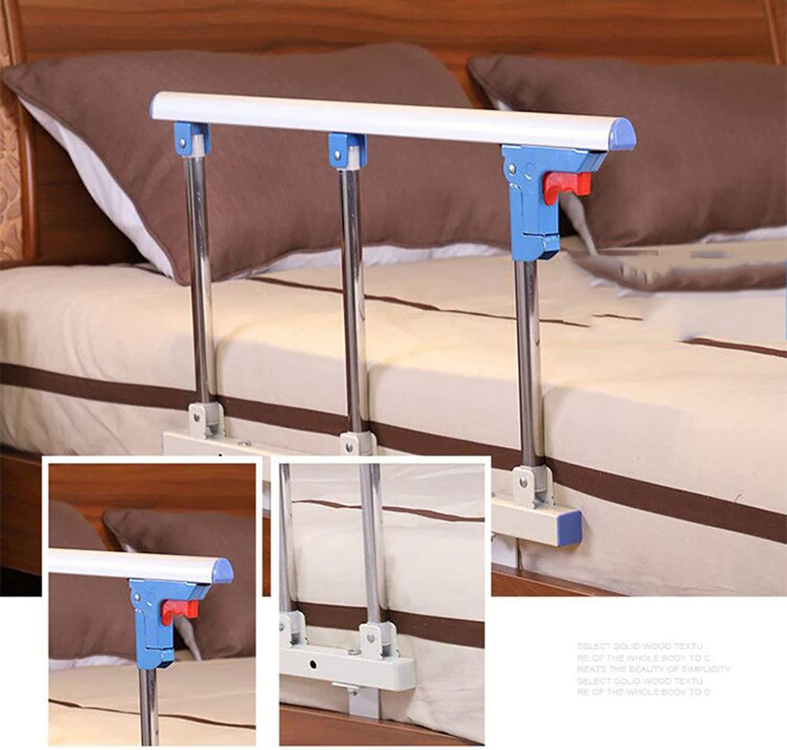Barandilla de Cama Plegable para Adultos Mayores, barandilla de Seguridad portátil para Cama, barandilla de Cama con manija de protección 2023