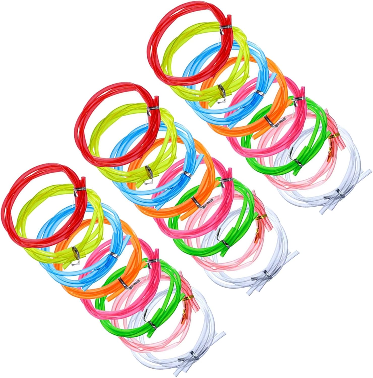 24pcs Creative Eyeglasses Straws Set Fun Drinking Straws for Boys and Girls Parties Flexible and Reusable Party Supplies Random Color