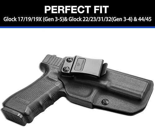 Miniatura 2 de Funda IWB compatible con Glock 17 22 31, funda de transporte oculta en la cintura interior para G17 G22 G31, Adj. Cant, Adj. Retención, disponible
