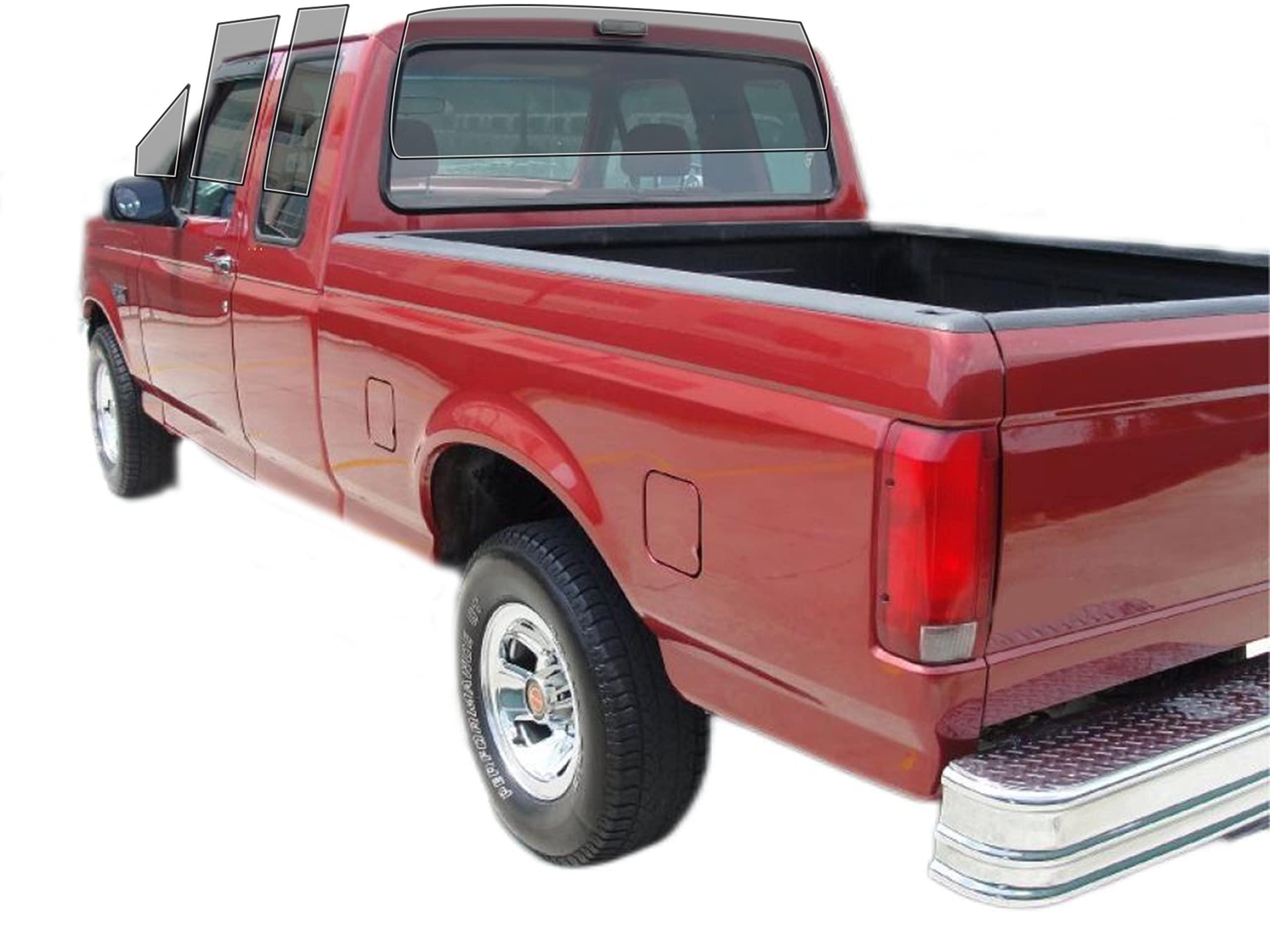 AUTOTEK Precut All Sides Windows Tint Film Cars Sun Blocking Protection Privacy Anti Shatter Glass Film Any Tint Shade kit for Ford F150 Extended Cab 1992-1996