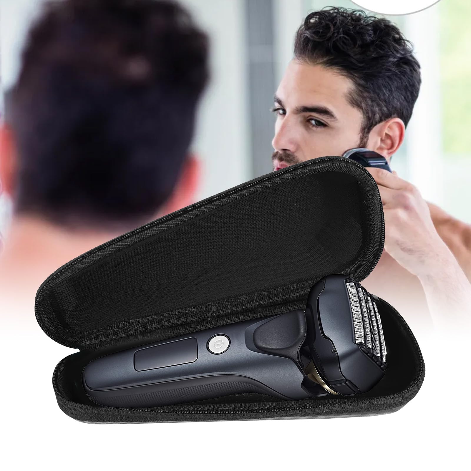 Linkidea Custodia da Viaggio per Rasoio, Organizer Portatile per Rasoi Elettrici, Compatibile con Panasonic Arc 6, 5, 4, ES-SWLT2W, Philips Shaver 2400, 3900 (Nero)