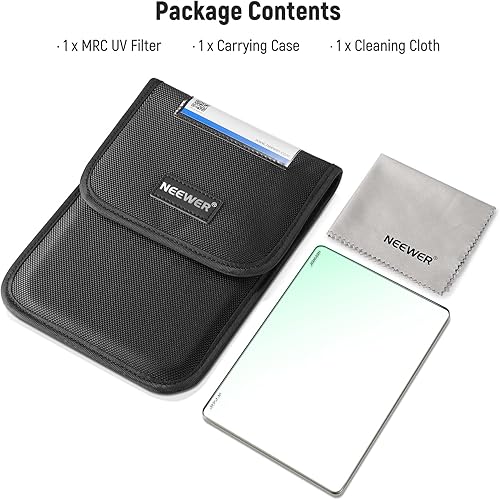 Vista 45 de NEEWER Filtro cuadrado de cine con efecto de ensueño de niebla de difusión negra de 1/4 x 5.65 pulgadas (rectangular) con vidrio óptico HD