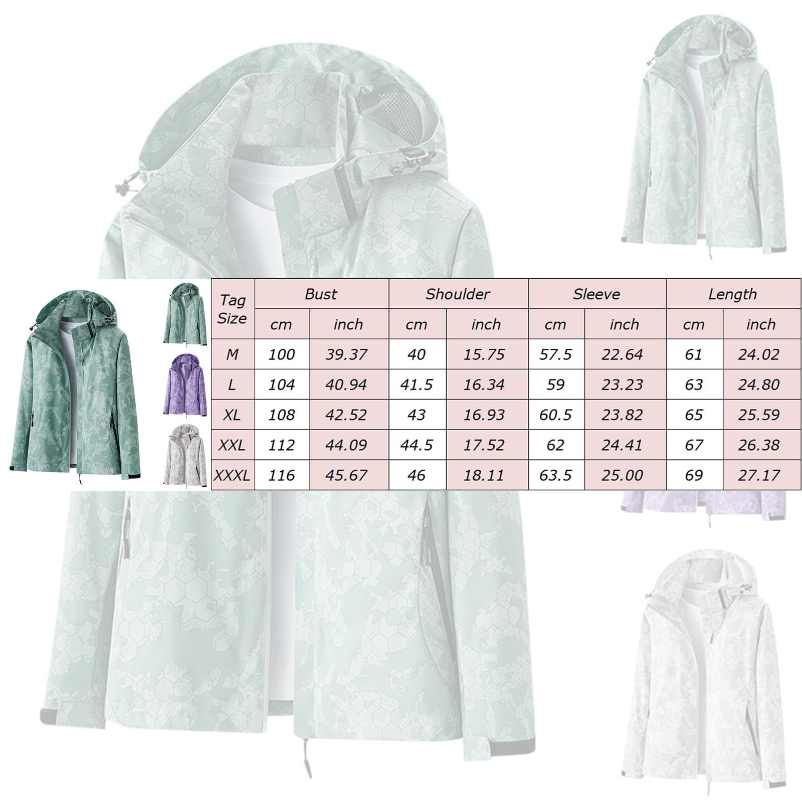 Genérico Chaqueta Impermeable Mujer-Chaqueta Cortavientos De Una Sola Capa Para Exteriores Con Estampado De FúTbol Para Mujer A De Y Deportes AcuáTicos