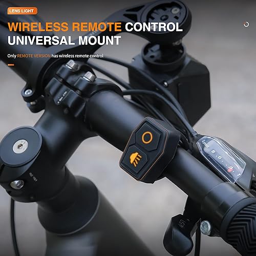 Miniatura 8 de Luz de bicicleta, faro delantero montado debajo para conducción nocturna, haz de línea de corte de 1200 lm, luz delantera recargable, 9 modos, IPX6