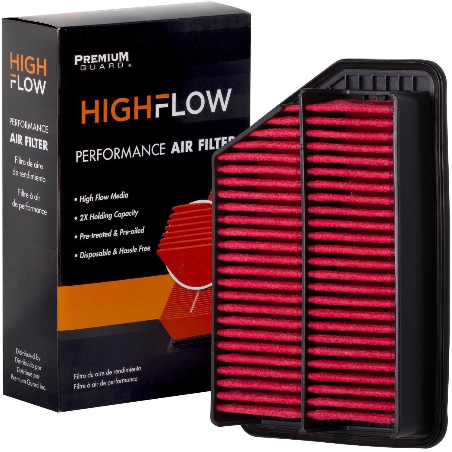 HIGHFLOW High Performance, Pre-Oiled Disposable Engine Air Filter PA6118X | Fits 2010-2015 Hyundai Tucson, 2020-2023 Kia Seltos, 2017-2020 Hyundai