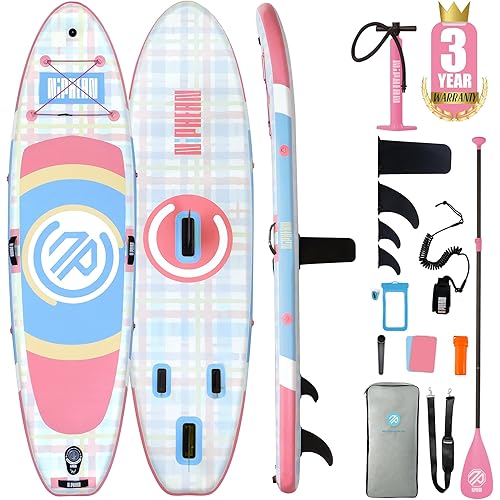 Niphean（Ultra-Light）Inflatable Paddle Board with (Beginner Friendly) StabilTrac Fin and Durable SUP Accessories, 10' Stand Up Paddle Boards for Adults & Youth, Versatile Yoga Paddle Board, Gift Ideas
