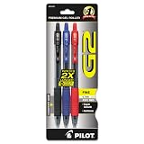 Pilot 31023 G2 Premium Retractable Gel Ink Pen, Refillable, Assorted Ink, .7mm, 3/Pack – view 1