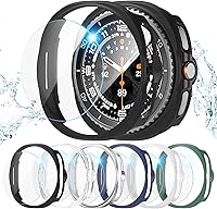 Vista 8 de Pack de 12 fundas para Samsung Galaxy Watch 6 de 40 mm, protector de pantalla con cubierta de policarbonato duro y película protectora de vidrio