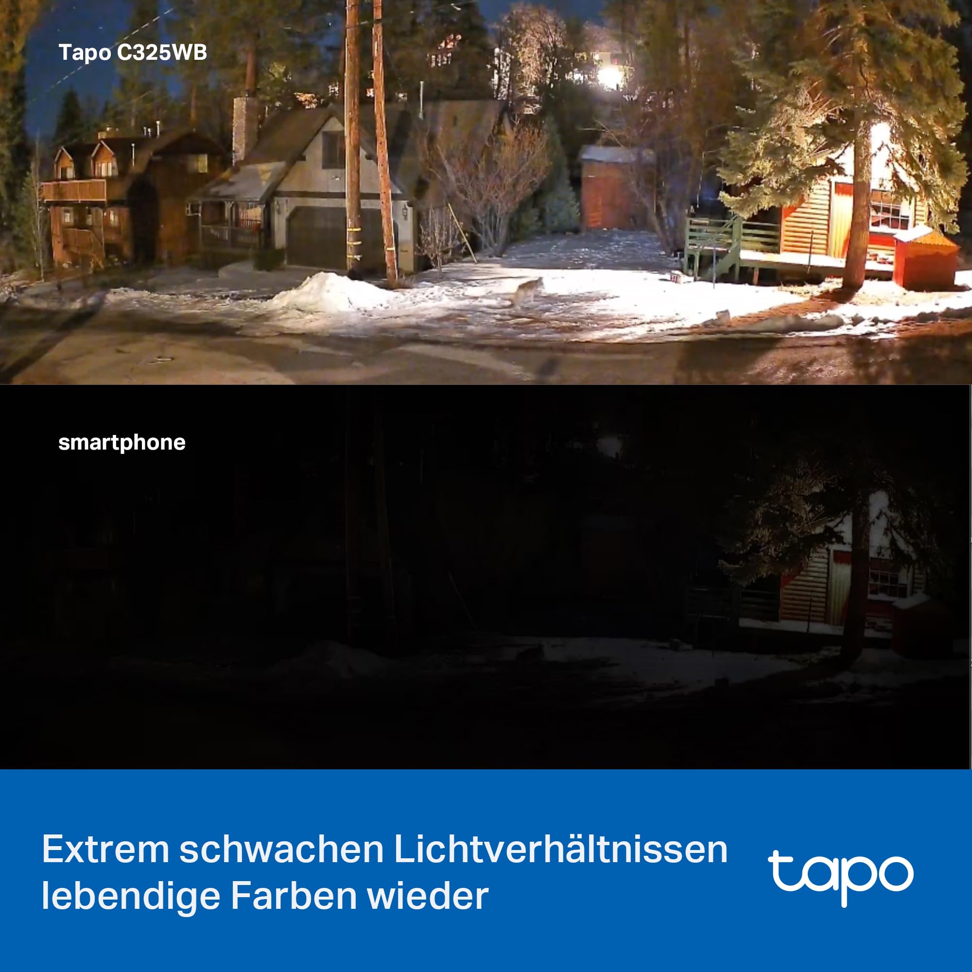 Tapo TP-Link C325WB Überwachungskamera Außen, ColorPro & IR Nachtsicht, Objektiv mit Superblende, 2K Auflösung, kostenlose KI-Erkennung, IP66, 2-Wege Audio, Alarmmeldung