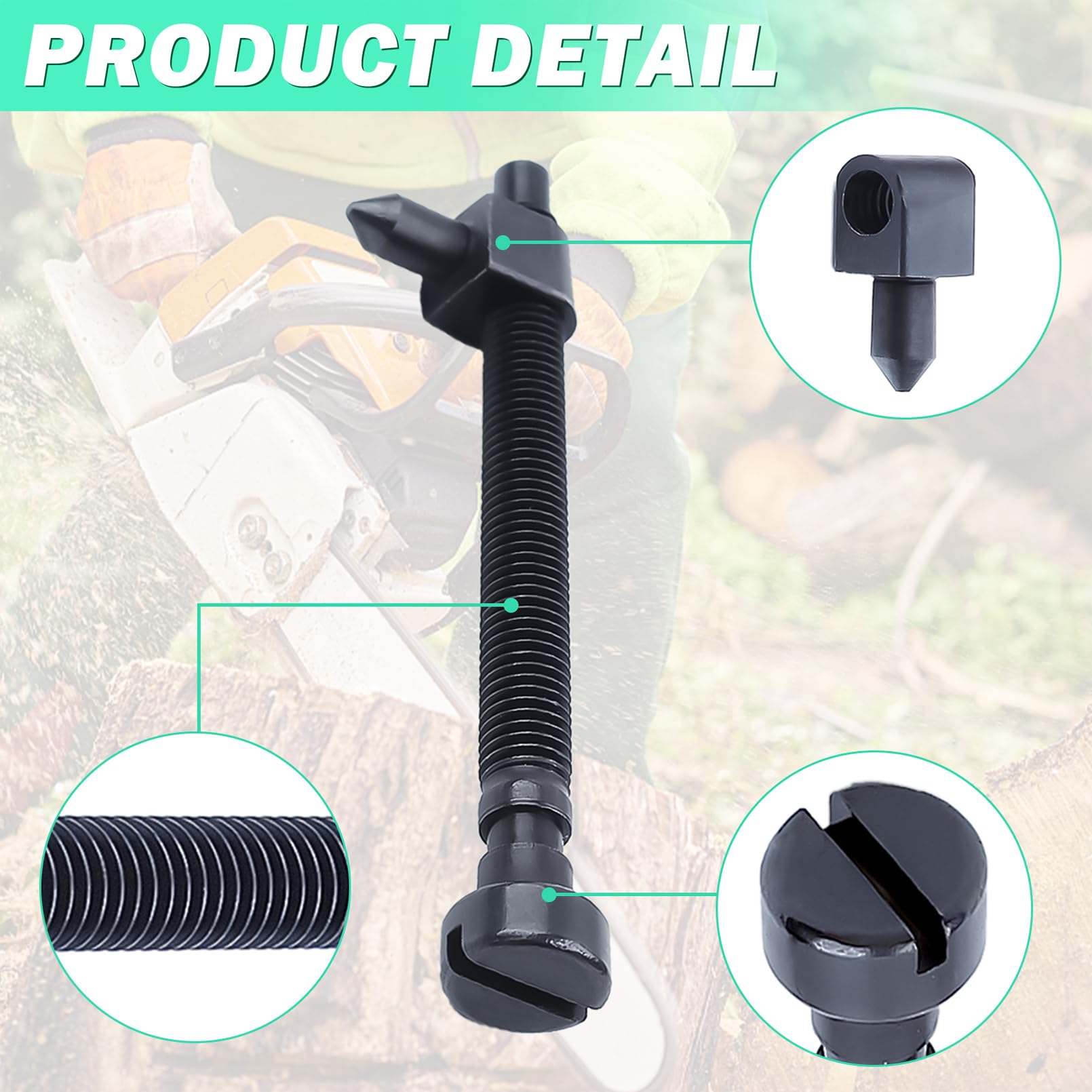 VITE TENSIONATORE REGOLATORE Catena Facile Da Usare Per Motosega 42 44 - Foto 2