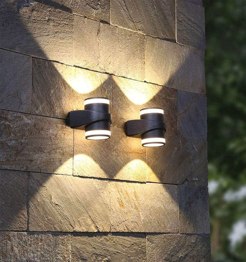 Applique murale d'extérieur à LED moderne vers le haut et vers le bas, applique murale extérieure, lampes de porche, lustre d'entrée