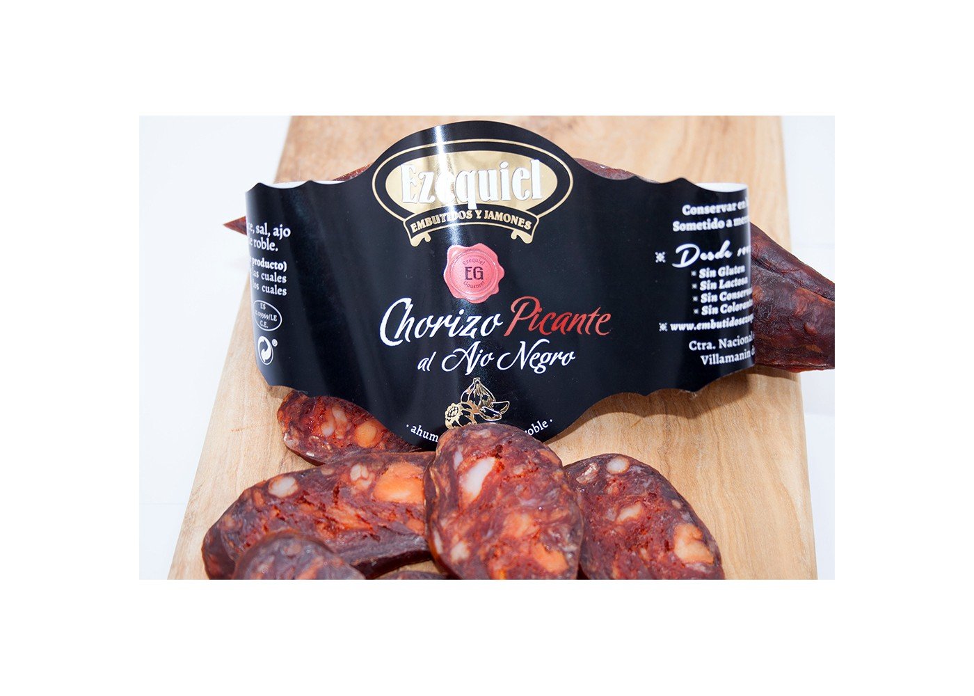 Embutidos Ezequiel Chorizo al Ajo Negro Picante 425 Gramos