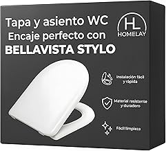 BELLAVISTA STYLO Toilet Lid White Perfect Fit Easy Assembly Stainless Steel Hinge. High resistance and anti-bacteria. Smooth and shiny finish. Free fall. Made in Spain