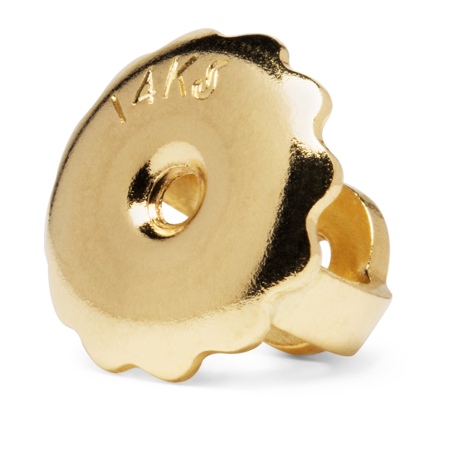 Adora Fine Jewelry Single 14K Solid Yellow Gold Earring Back Replacements | Threaded Screw On Screw Off | Quality Die Struck | Post Size .036