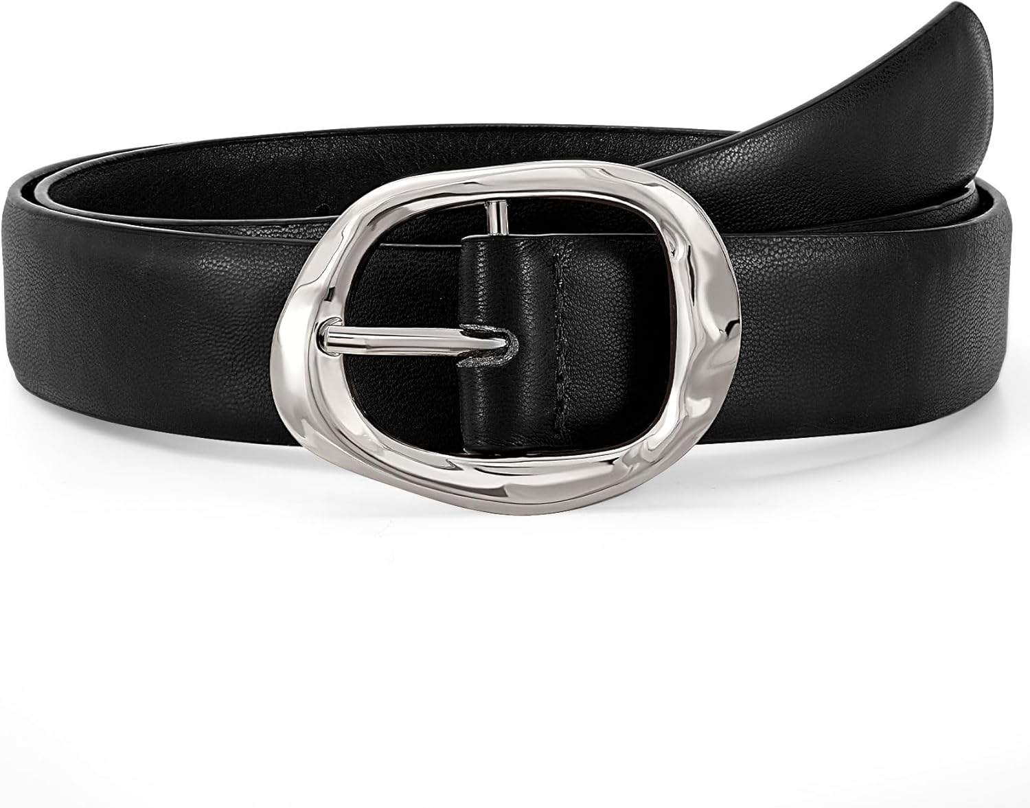 Women Leather Belt for Jeans Pants Ladies Casual Waist Belt Fashion Women Belt with Gold Buckle