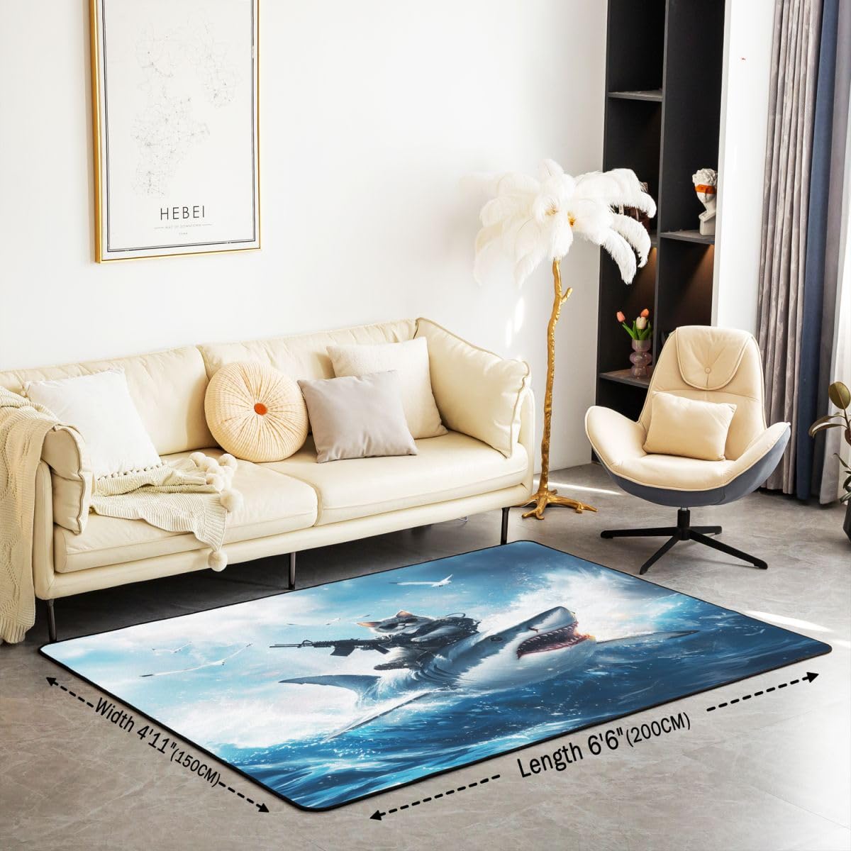 Homewish Tapis Salon 150x200cm Funny Chat