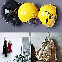 Vista 6 de Deloky 4 Pack Motorcycle Helmet Holder Hook -Jacket Bags Wall Mount Cloth Display Rack Hook with Mounting Screws (4pcs Hook+ 8pcs Screws)
