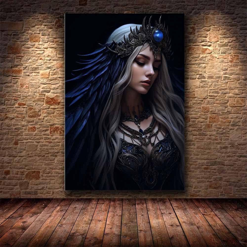 WQBQKKX Leinwand Malerei Schwarz Afrikanische Frau Minimalistisch Wandbild XXL groß Wandbilder für Wohnzimmerbilder Modern kunstdruck - Schwarz Gold(Gold 44)-80x120cm Ungerahmt