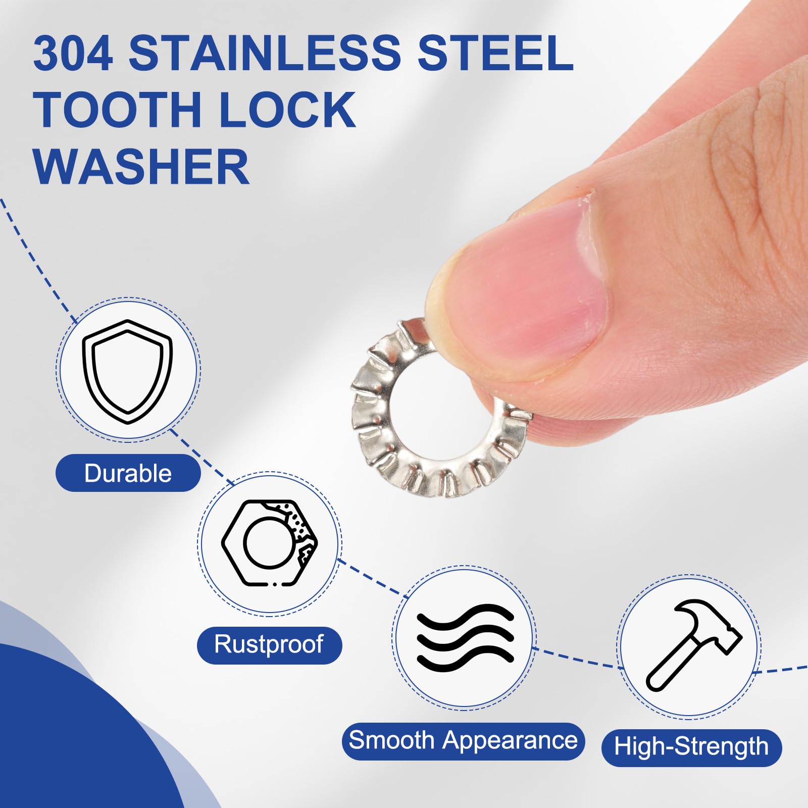 PATIKIL M8 External Tooth Lock Washers - Image 3