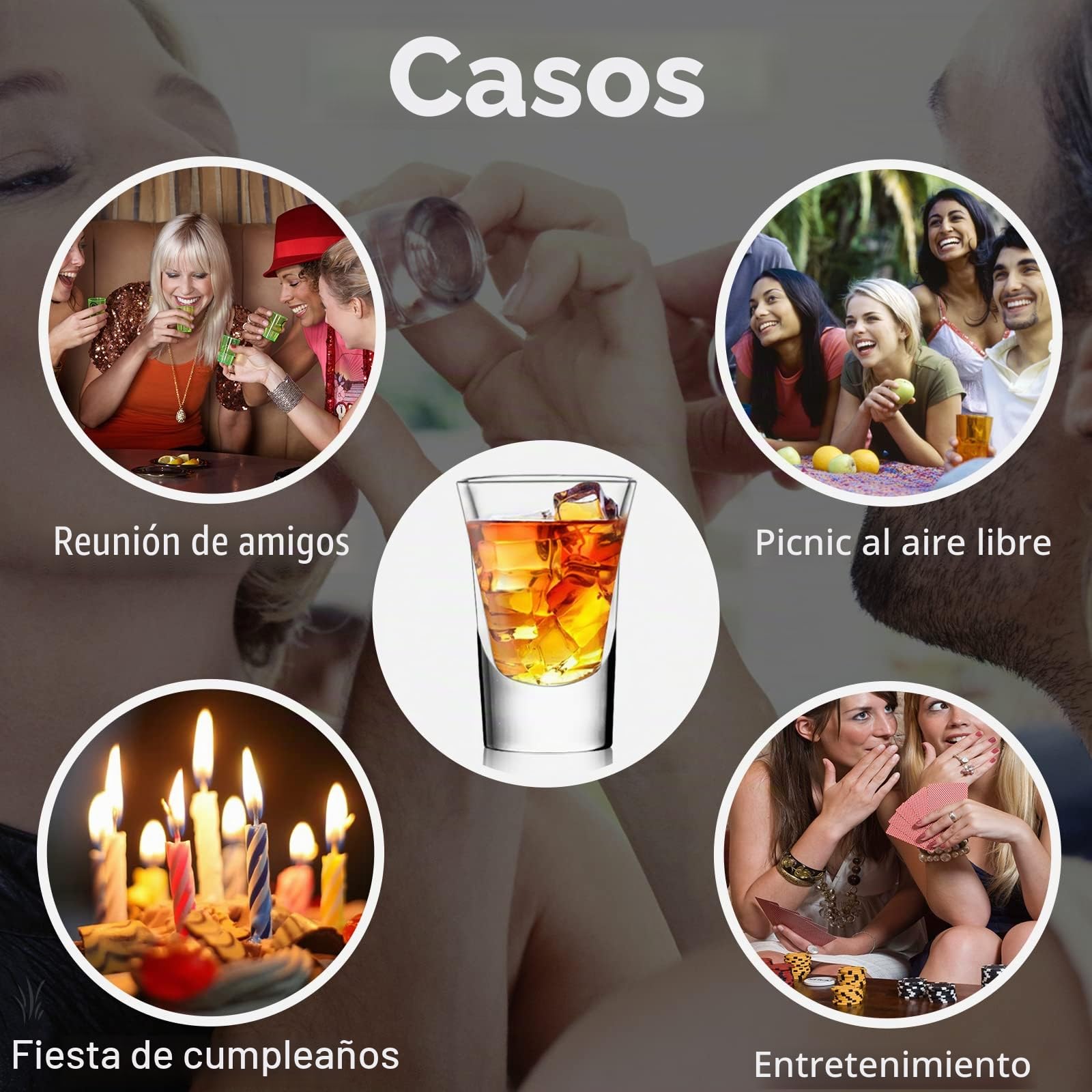SuproBarware Juego de vasos de chupito de 24 piezas, 24 vasos de chupito de base pesada transparente para whisky Vodka y licores, 24 unidades