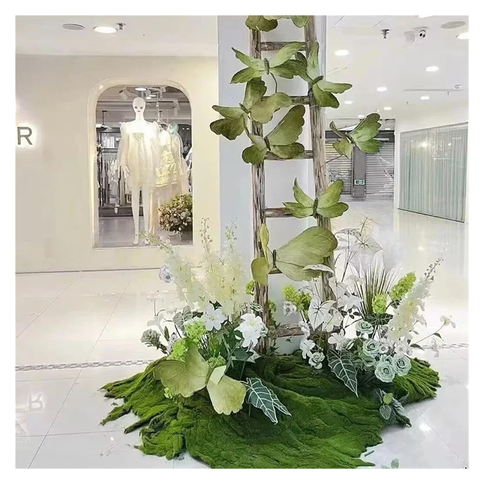 Riesige Schmetterlingsdekoration aus Papier | Künstliche Papierblume, großer Schmetterling for Hochzeitshintergrund, Party, Bühne, Fenster-Display-Layout(Dark pink,40cm)