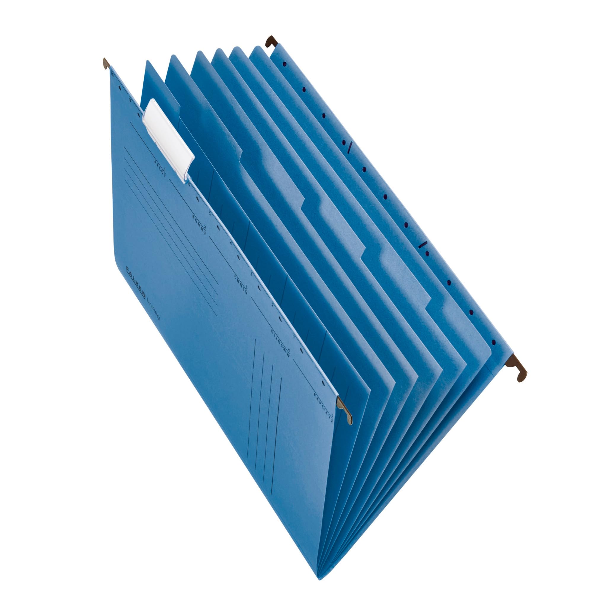 Original Falken 20er Pack Projektmappe und Personalmappe UniReg. Made in Germany. Aus Recycling-Karton für DIN A4 seitlich offen blau Blauer Engel Personalakte Personalhefter für die lose Blatt-Ablage