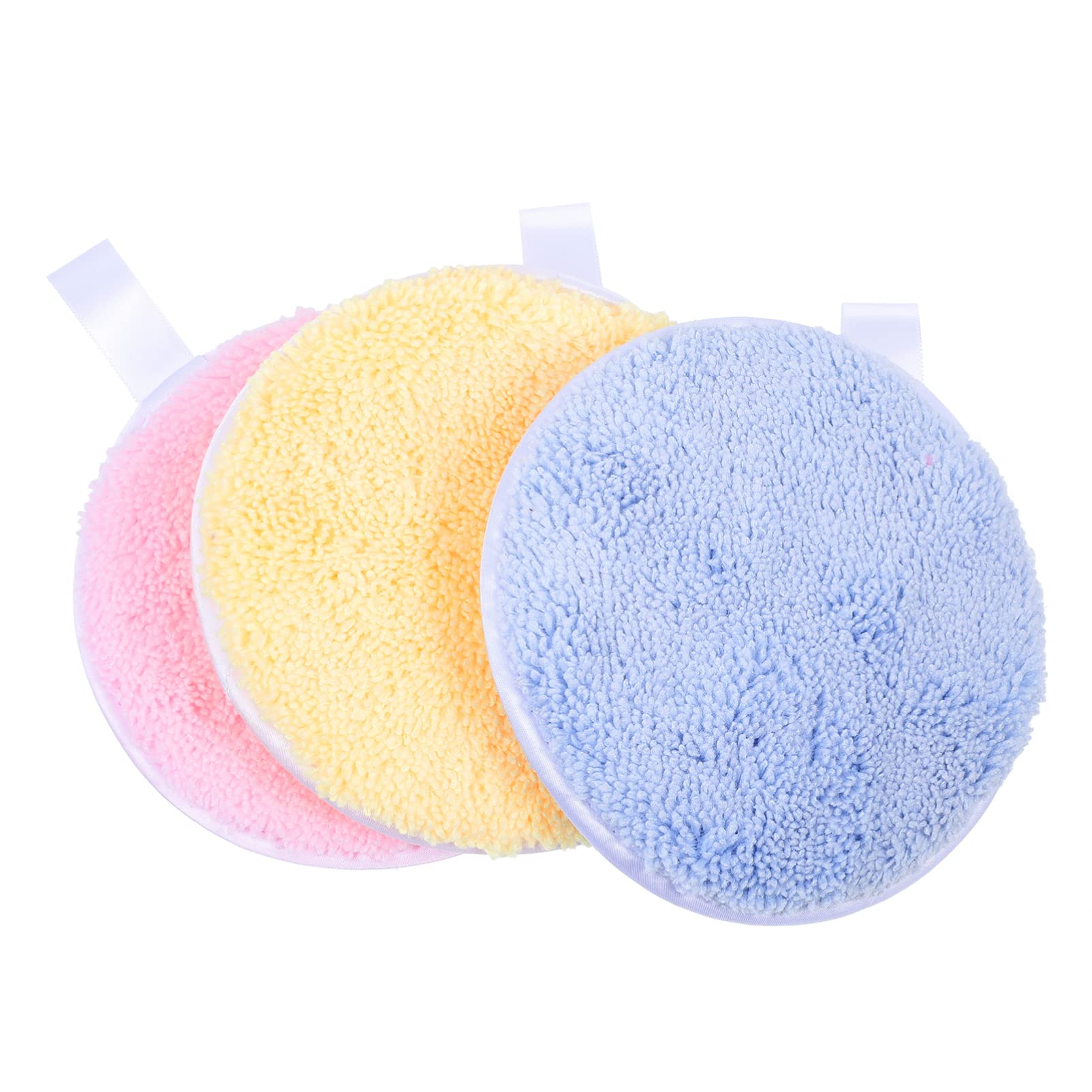 FRCOLOR 15pezzi Spugne Struccanti Rotonde Accessori Per Trucco Lavabili e Morbide Per La Pulizia Del Viso e Make-up Quotidiano