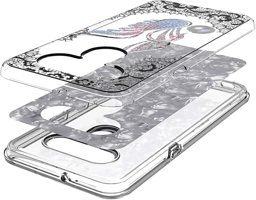 Miniatura 14 de Para LG K51, LG Reflect (LM-K500) - Funda híbrida para teléfono con imagen - AD1 mármol negro